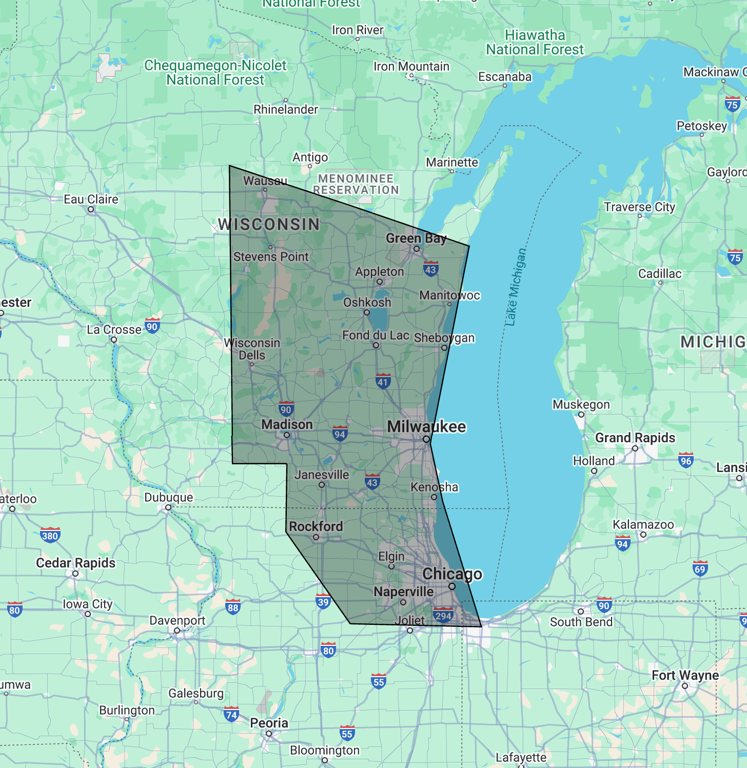 COVE Waukesha Geo-Targeting - Ideal Service Area